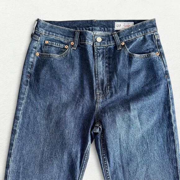 GAP ‘90s Straight High Rise in Dark Indigo Wash - Picture 1 of 8